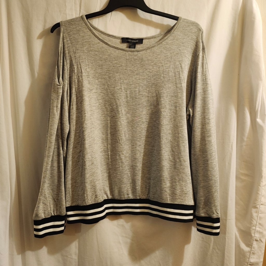 Womens Brand New Ashley Stewart Cold Shoulder Top